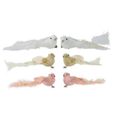 Decoris Foam Clip-on Birds with Glitters Set of 2pcs 15cm - 3 Assorted